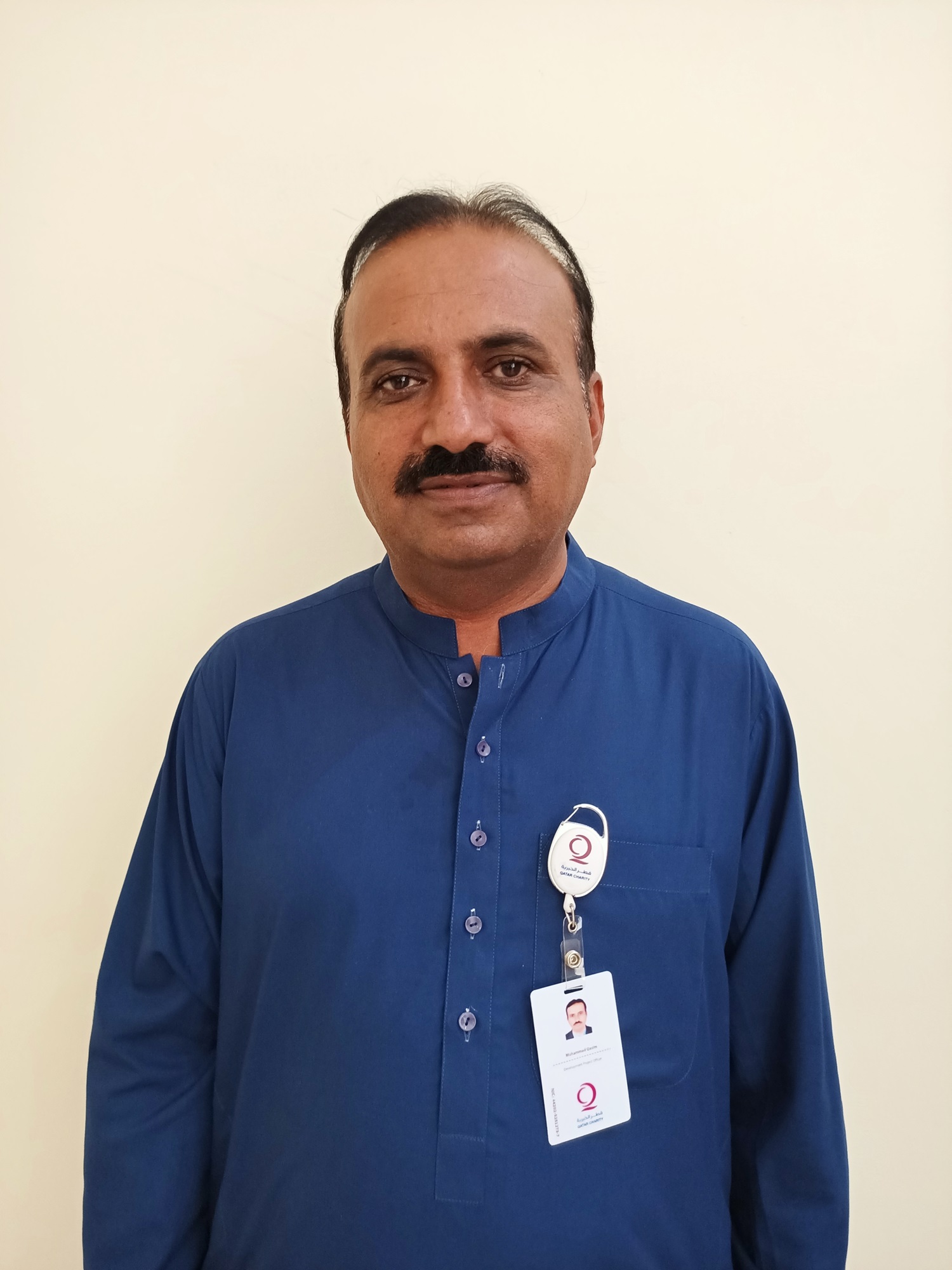 Mohammad Qasim, project manager and team leader at Qatar Charity's office in Khairpur - Pakistan